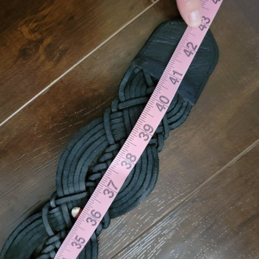 Anthropologie Z&L Camilla Belt Womens Braided Leather Vintage Boho Chic Western - Picture 7 of 8